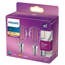 Hot Philips P45 LED PÆRE STANDARD E14 2W
