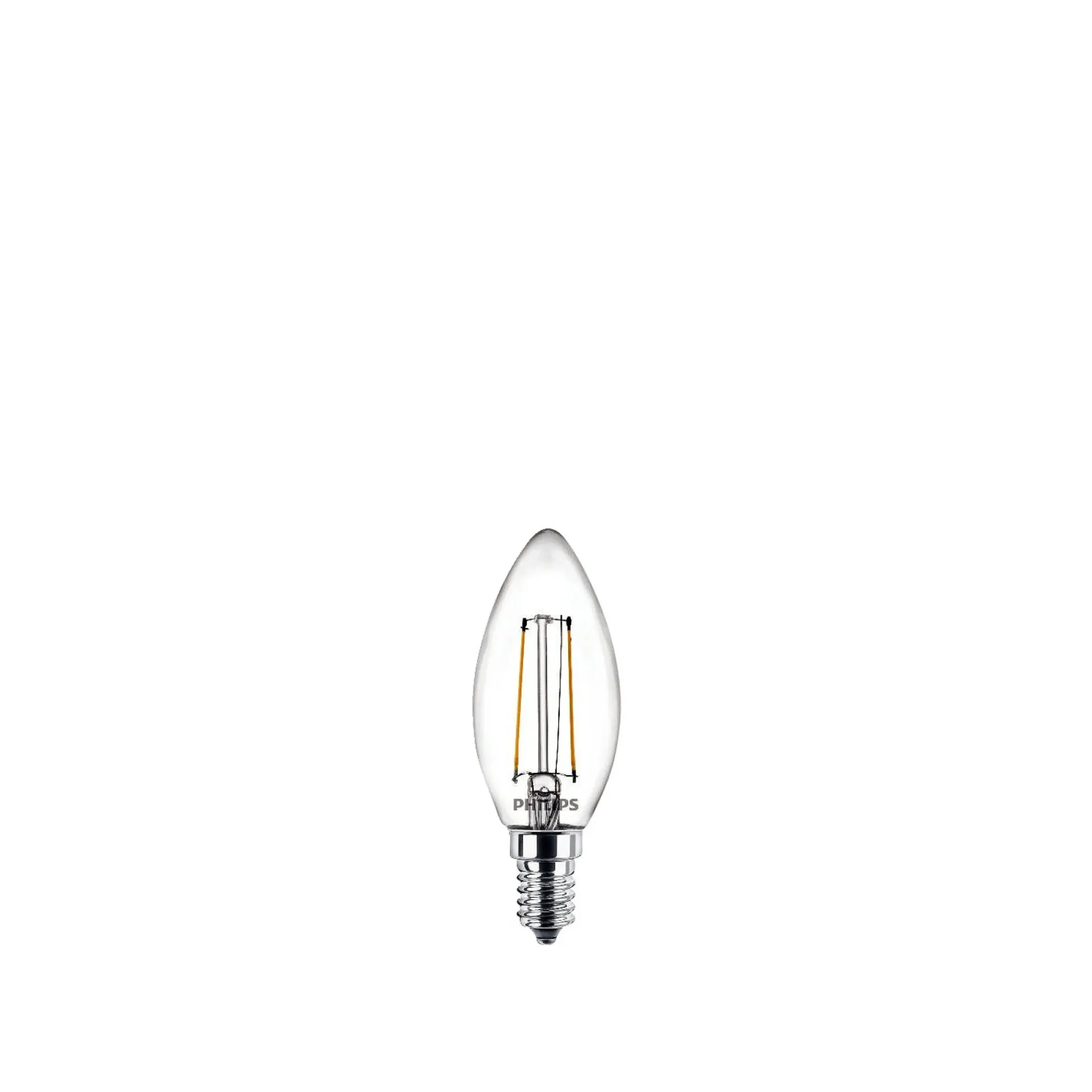 Philips 2-PAK KLAR LED PÆRE KERTE E14 2W