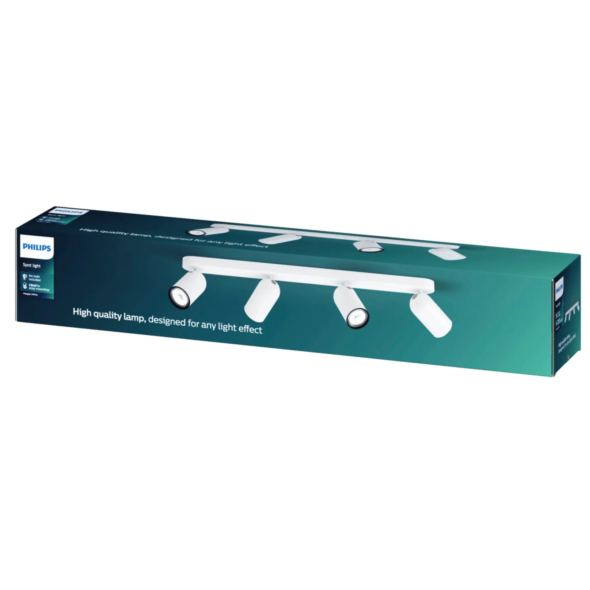 New Philips PONGEE 4 SKINNESPOT HVID GU10 4X5,5W