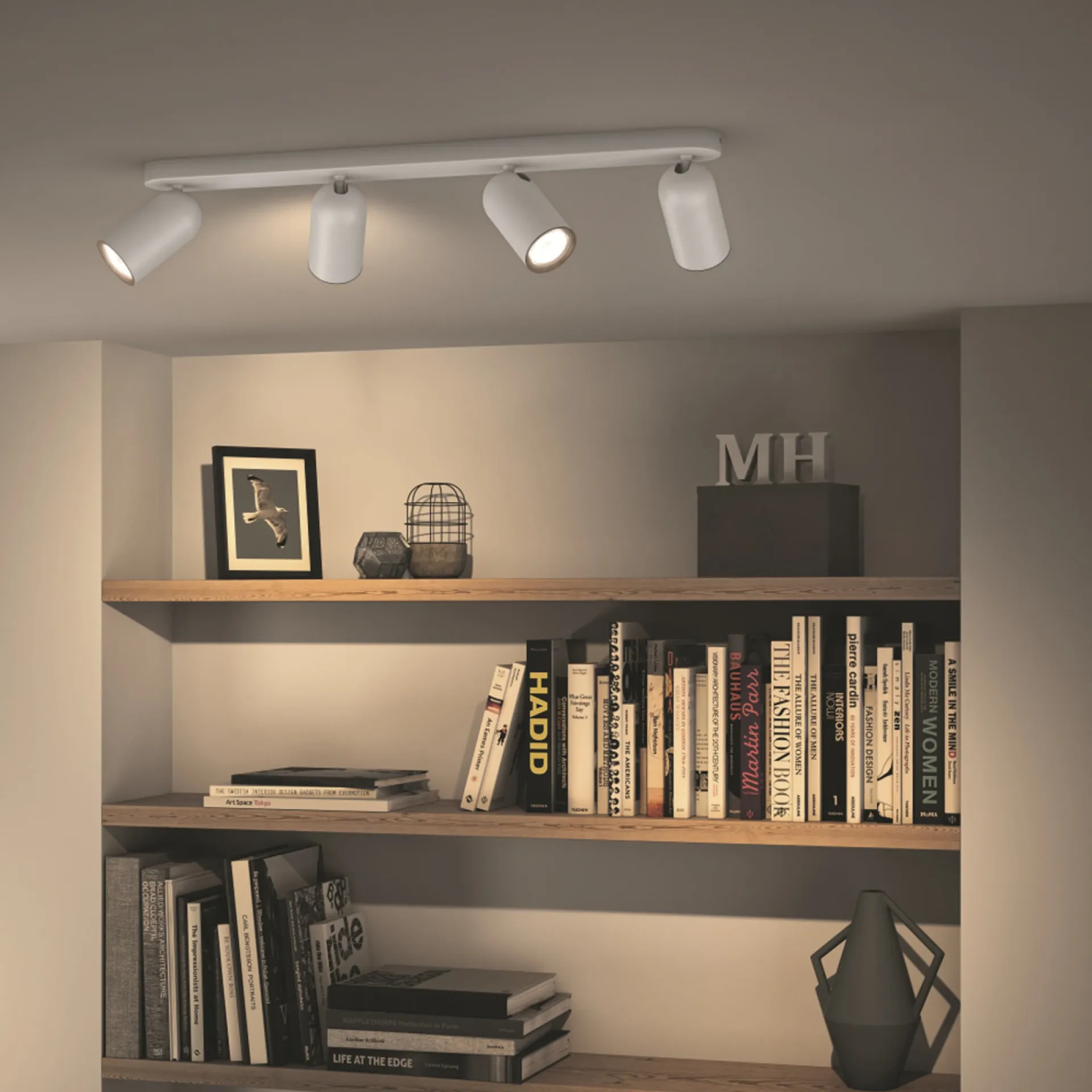 New Philips PONGEE 4 SKINNESPOT HVID GU10 4X5,5W