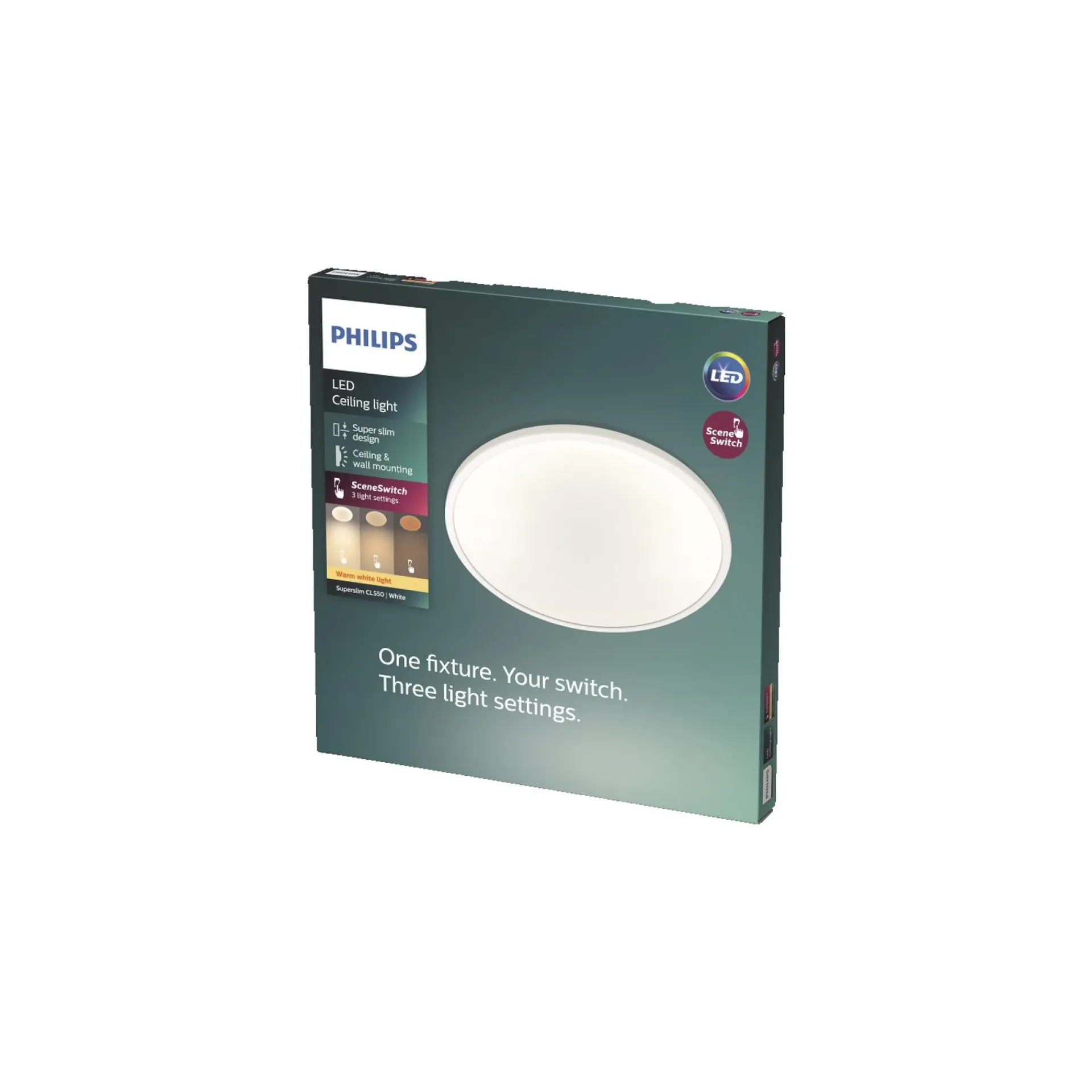 Online Philips SCENESWITCH SUPER SLIM PLAFOND 18W HVID 30 CM