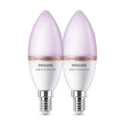 Hot Philips Smart COLOR 2-PAK LED PÆRE E14 KERTE 5W