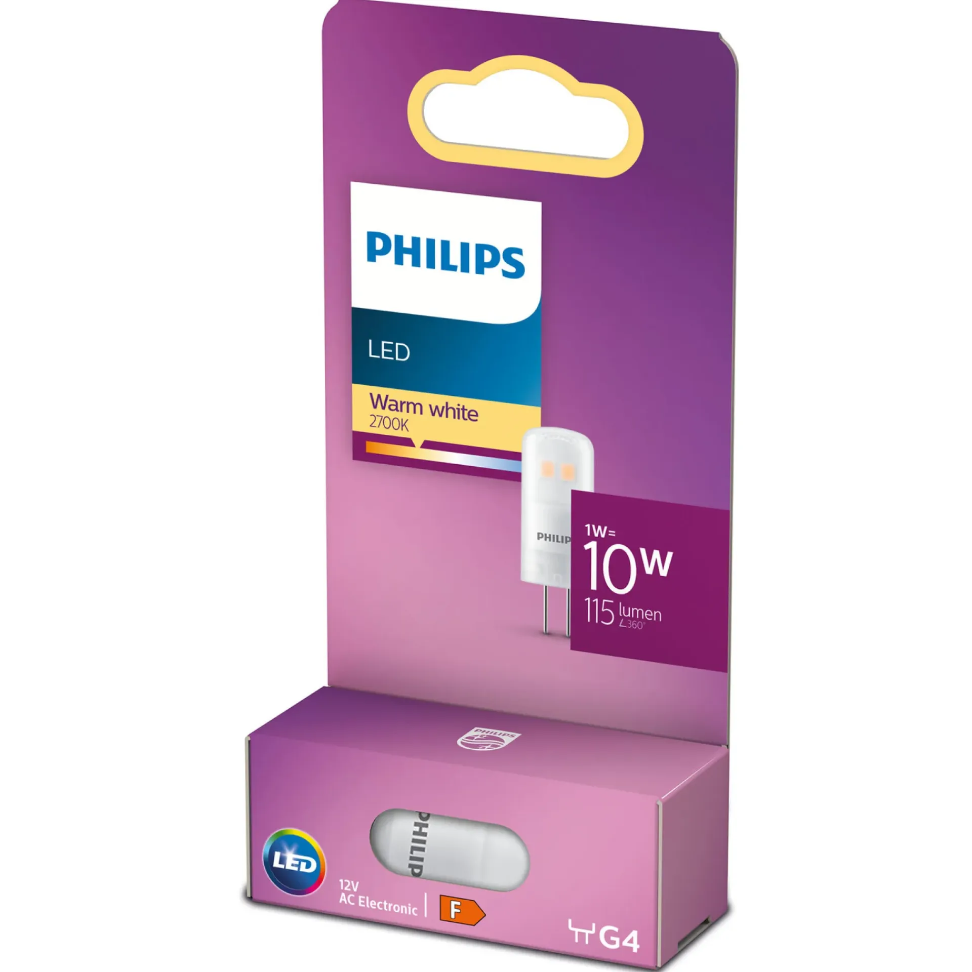 New Philips STIFT LED PÆRE STIFT G4 1W