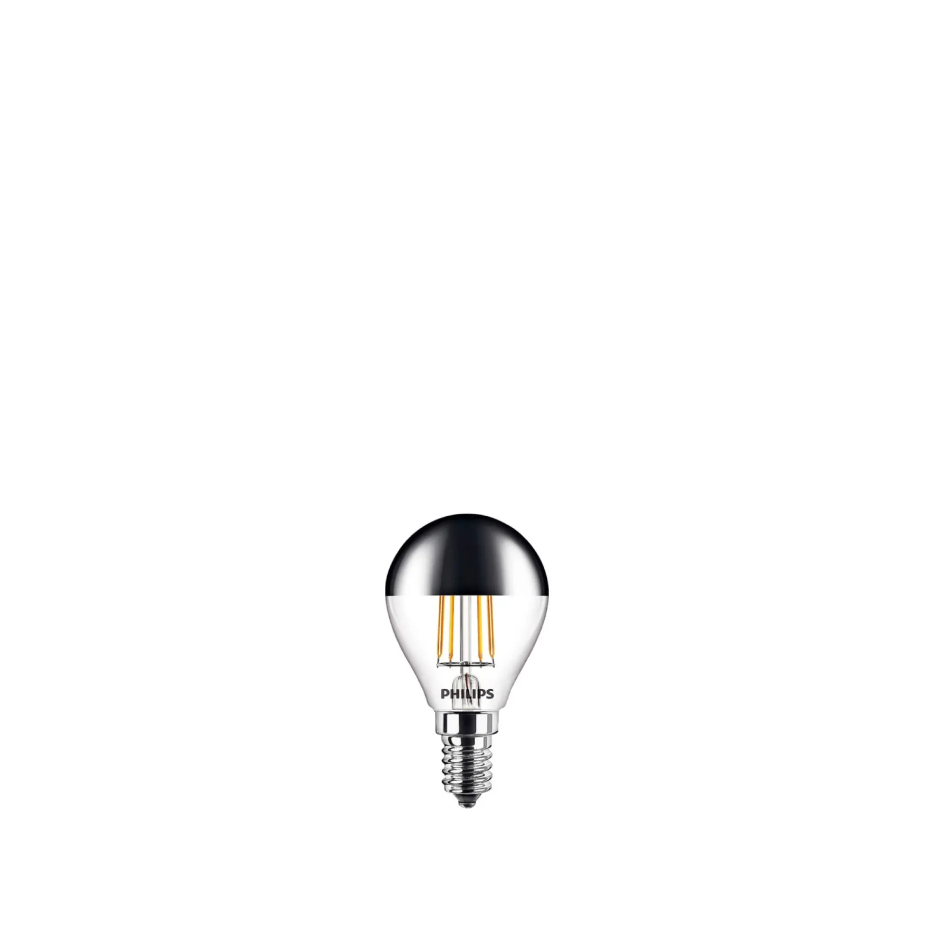 New Philips TOPFORSPEJLET LED PÆRE KRONE E14 4W