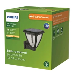 Best Philips VAPORA SOLCELLE VÆGLAMPE SORT 1,5W