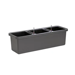 Sale Pindstrup TRIO SELVVANDENDE PLANTEKASSE M/HJUL ANTRACIT