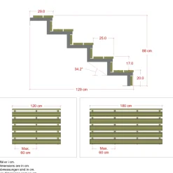 Sale Plus 5 TRIN TERRASSETRAPPE 1200 X 880 MM