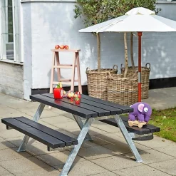 New Plus ALPHA BØRNE BORDBÆNKESÆT SORT