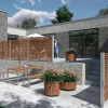 New Plus CIRCLE PLANTEKASSE GYLDENBRUN 35 X 70 X 70 CM