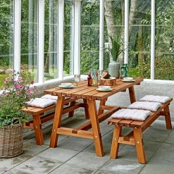Online Plus COUNTRY PLANKEBÆNK TEAK 177 CM