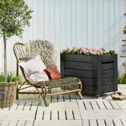 Outlet Plus CUBIC BLOMSTERKASSE SORT 70 X 50 X 87 CM