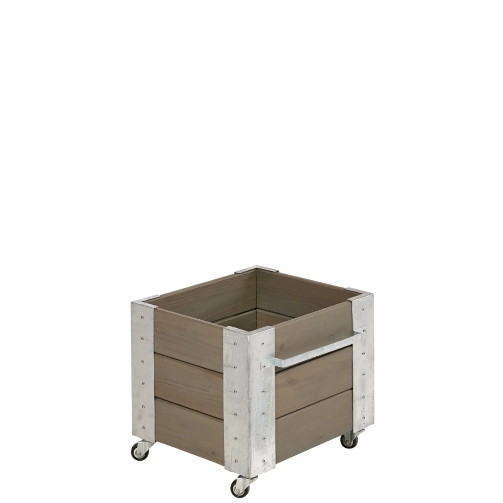 Hot Plus CUBIC BLOMSTERKASSE GRÅBRUN 45 X 46 X 50 CM