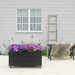 Plus CUBIC BLOMSTERKASSE SORT 45 X 50 X 87 CM