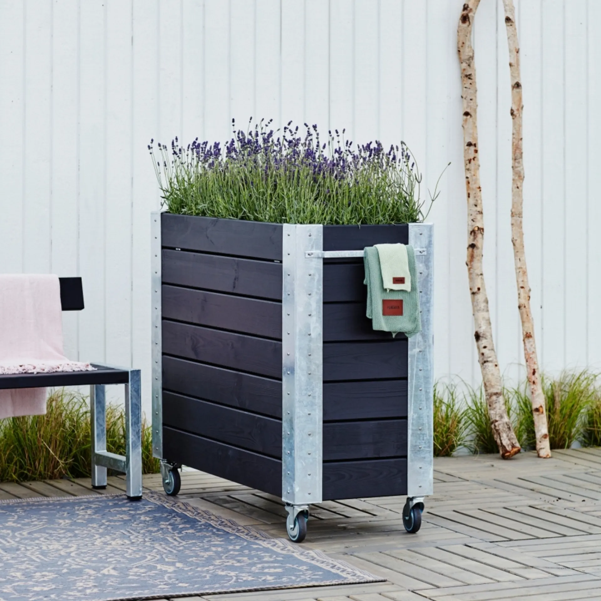 Best Plus CUBIC BLOMSTERKASSE SORT 50 X 90 X 120 CM