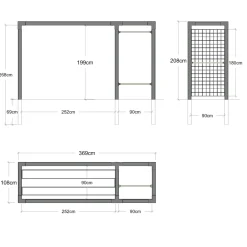Best Plus DAYLIFE STÅLESPALIER 3,9 M2