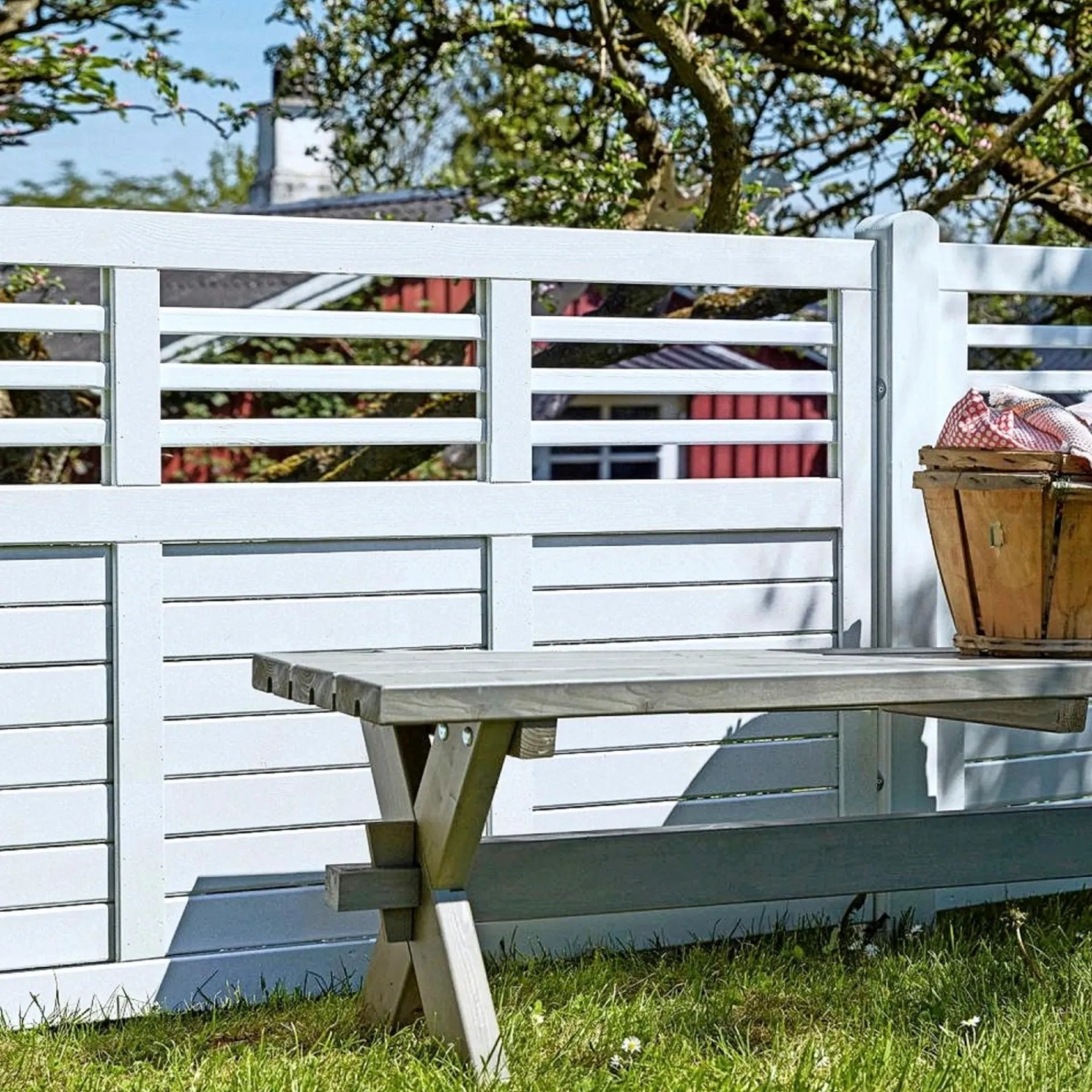 Clearance Plus DECORA HEGN FUNGICIDBEHANDLET & GRUNDMALET 2 GANGE HVID 180 X 95 CM