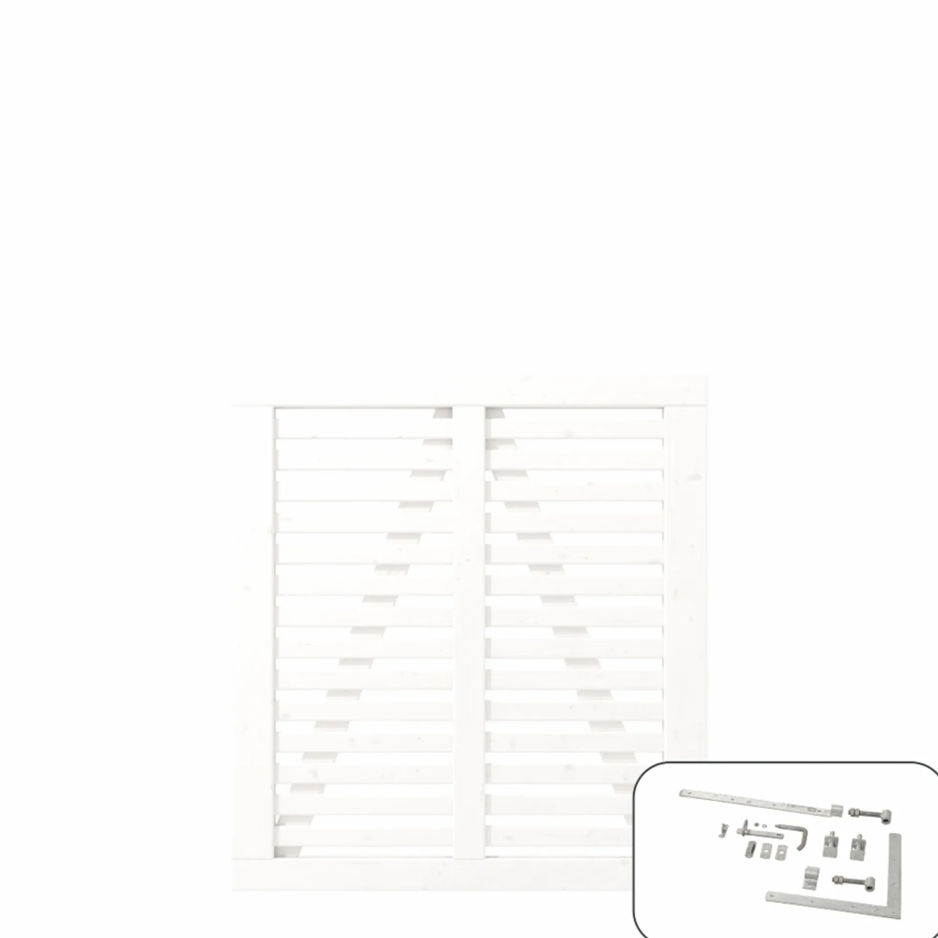 Clearance Plus ENKELTLÅGE FUNGICIDBEHANDLET & GRUNDMALET 2 GANGE HVID 100 X 107 CM