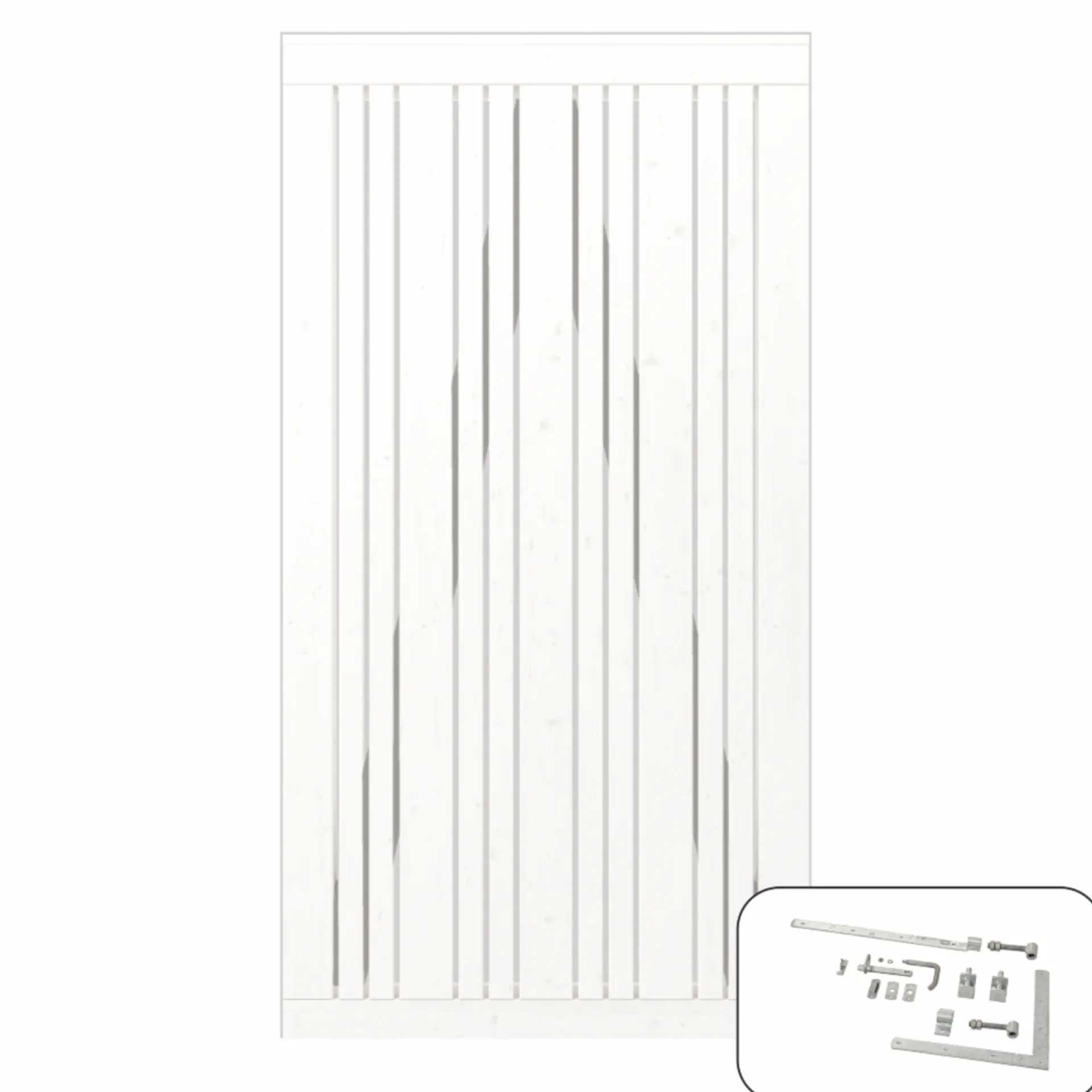 Outlet Plus ENKELTLÅGE FUNGICIDBEHANDLET & GRUNDMALET 2 GANGE HVID 95 X 180 CM