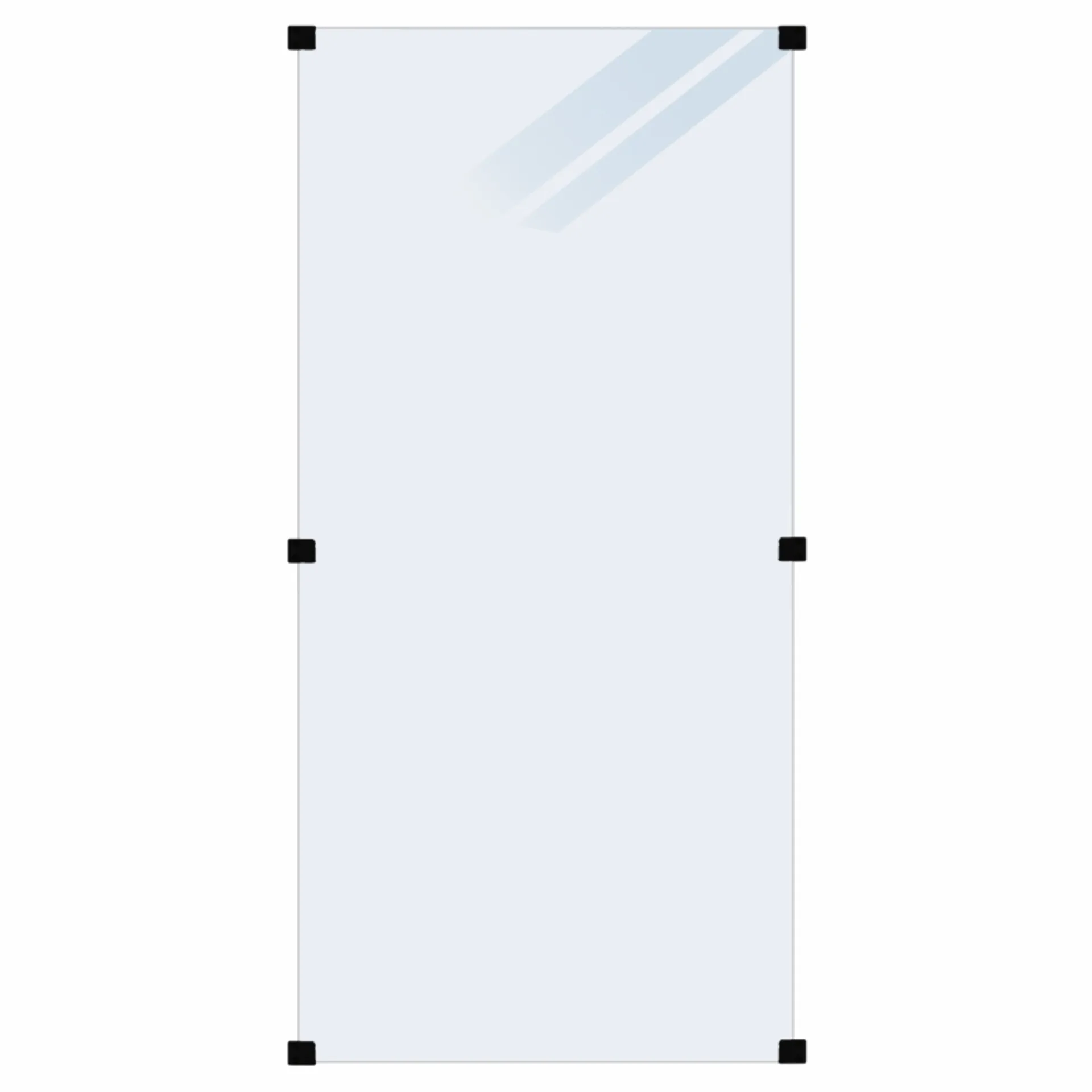 Online Plus GLASHEGN HÆRDET FROSTED 90 X 180 X 0.60 CM
