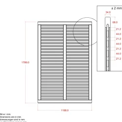 Online Plus HEGN FUNGICIDBEHANDLET & GRUNDMALET 2 GANGE HVID 120 X 180 CM