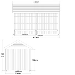 New Plus INKL. TAGPAP/ALULISTER/H-STOLPEFØDDER HAVEHUS 10 M²