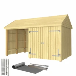 Hot Plus INKL. TAGPAP/ALULISTER/H-STOLPEFØDDER HAVEHUS 10 M²