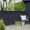 New Plus KLINK PROFILHEGN TRYKIMPRÆGNERET OG GRUNDMALET SORT 174 X 129 CM
