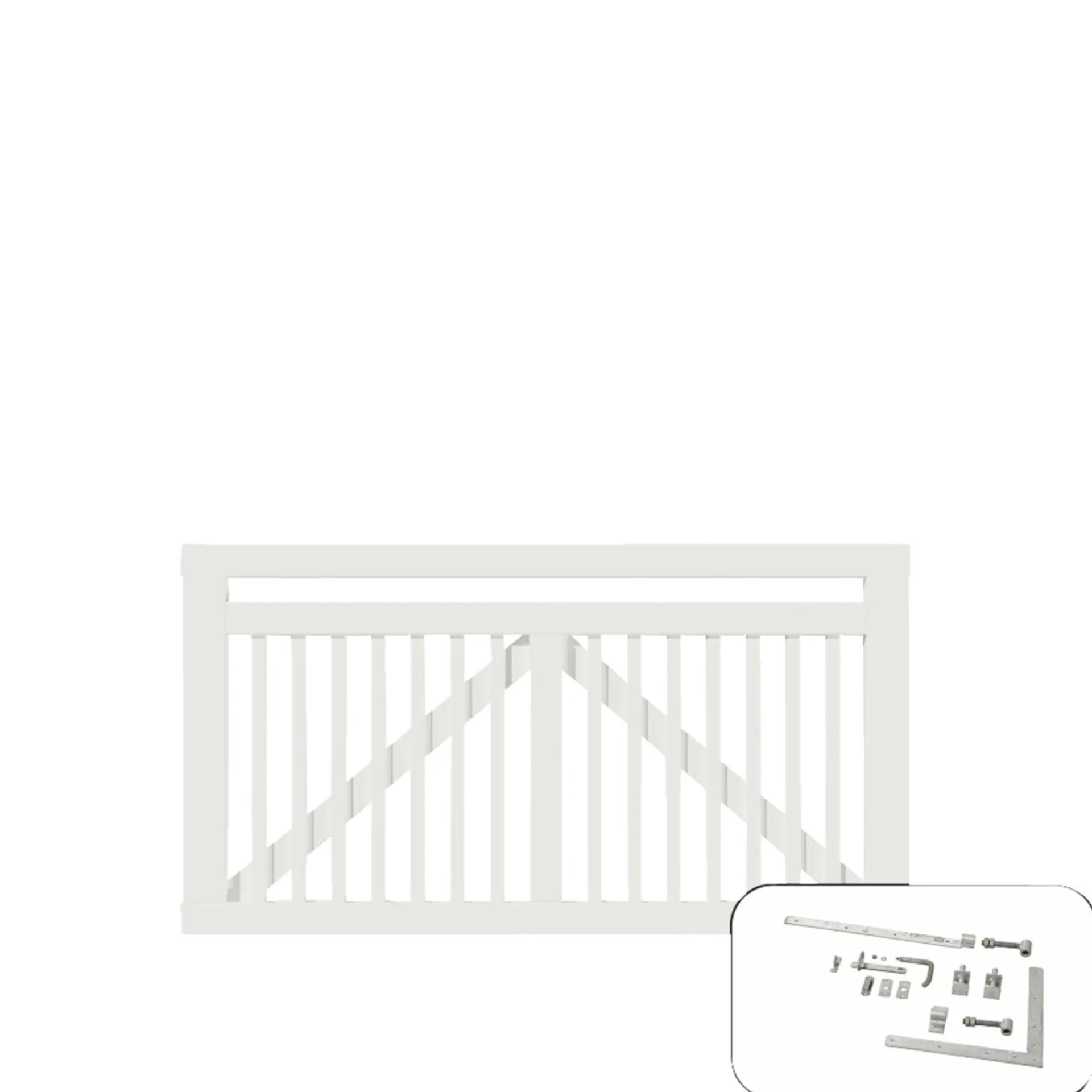 Online Plus LINEA LÅGE FUNGICIDBEHANDLET OG GRUNDMALET 2 GANGE HVID 150 X 80 CM