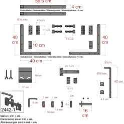 Discount Plus LINEA LÅGE FUNGICIDBEHANDLET OG GRUNDMALET SORT 300 X 80 CM