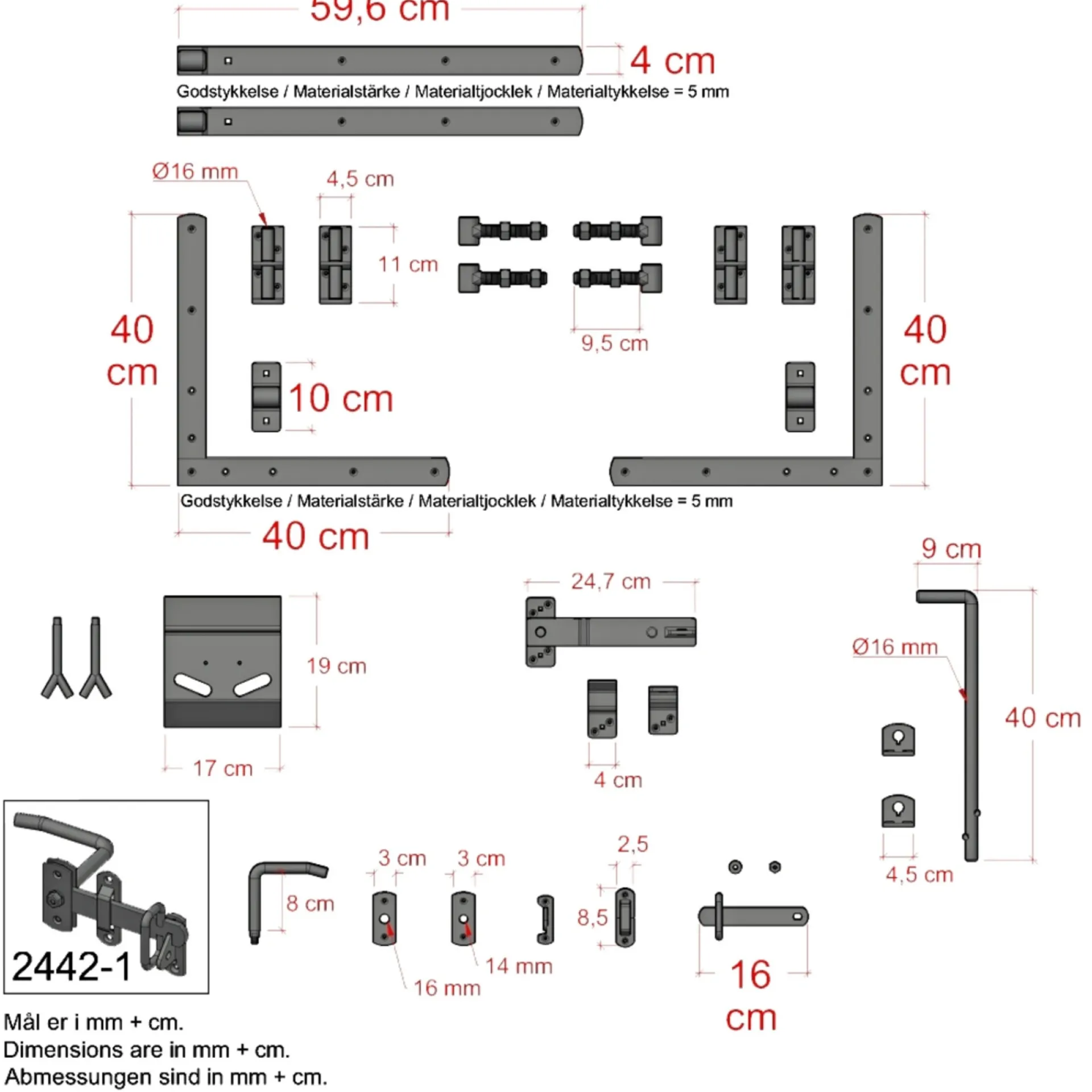 Discount Plus LINEA LÅGE FUNGICIDBEHANDLET OG GRUNDMALET SORT 300 X 80 CM