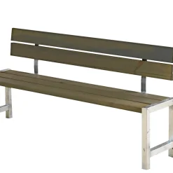New Plus PLANKEBÆNK GRÅBRUN 176 CM