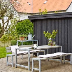 New Plus PLANKEBÆNK GRÅBRUN 176 CM