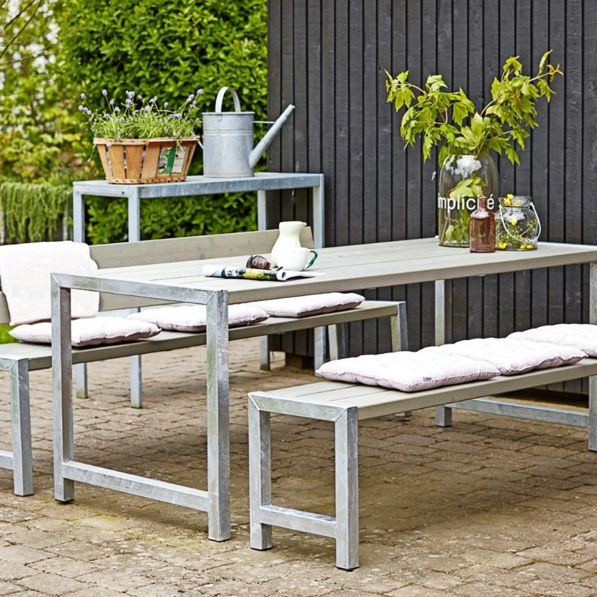 New Plus PLANKEBÆNK GRÅBRUN 176 CM