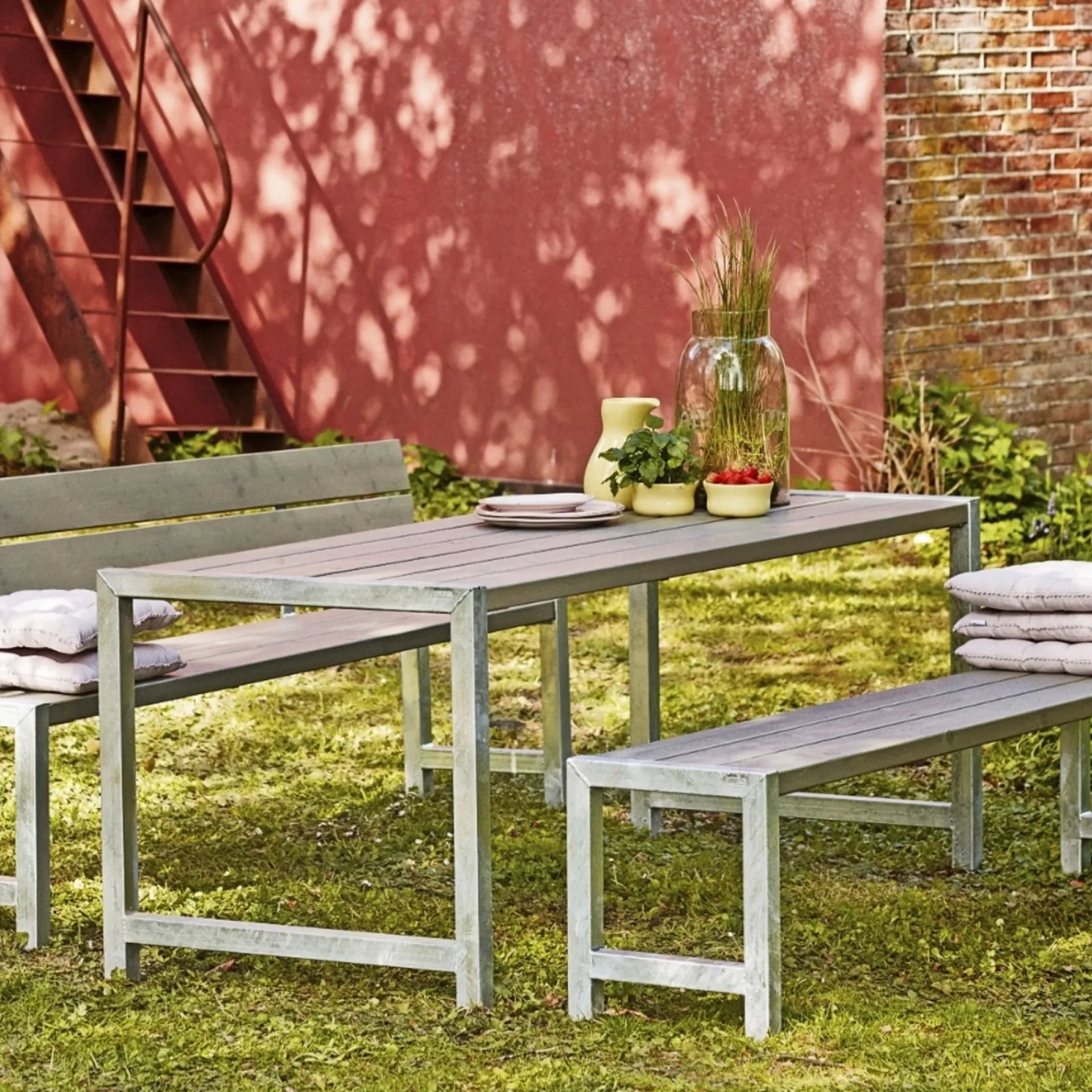 Best Plus PLANKEBÆNK GRÅBRUN 176 CM