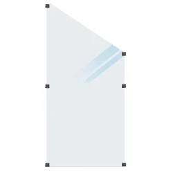 Best Plus SKRÅELEMENT GLASHEGN HÆRDET FROSTED 90 X 180 X 90 X 0.60 CM