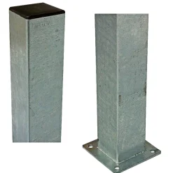 Clearance Plus STÅLSTOLPE VARMGALVANISERET STÅL 8 X 8 X 132 CM