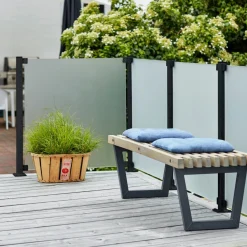 Outlet Plus STOLPE VARMGALVANISERET OG PULVERLAKERET SORT 4.50 X 4.50 X 96 CM