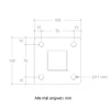 Clearance Plus STOLPE VARMGALVANISERET OG PULVERLAKERET SORT 4.50 X 4.50 X 103.30 CM