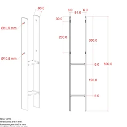 Online Plus STOLPEFOD 60 X 9.10 X 60 CM
