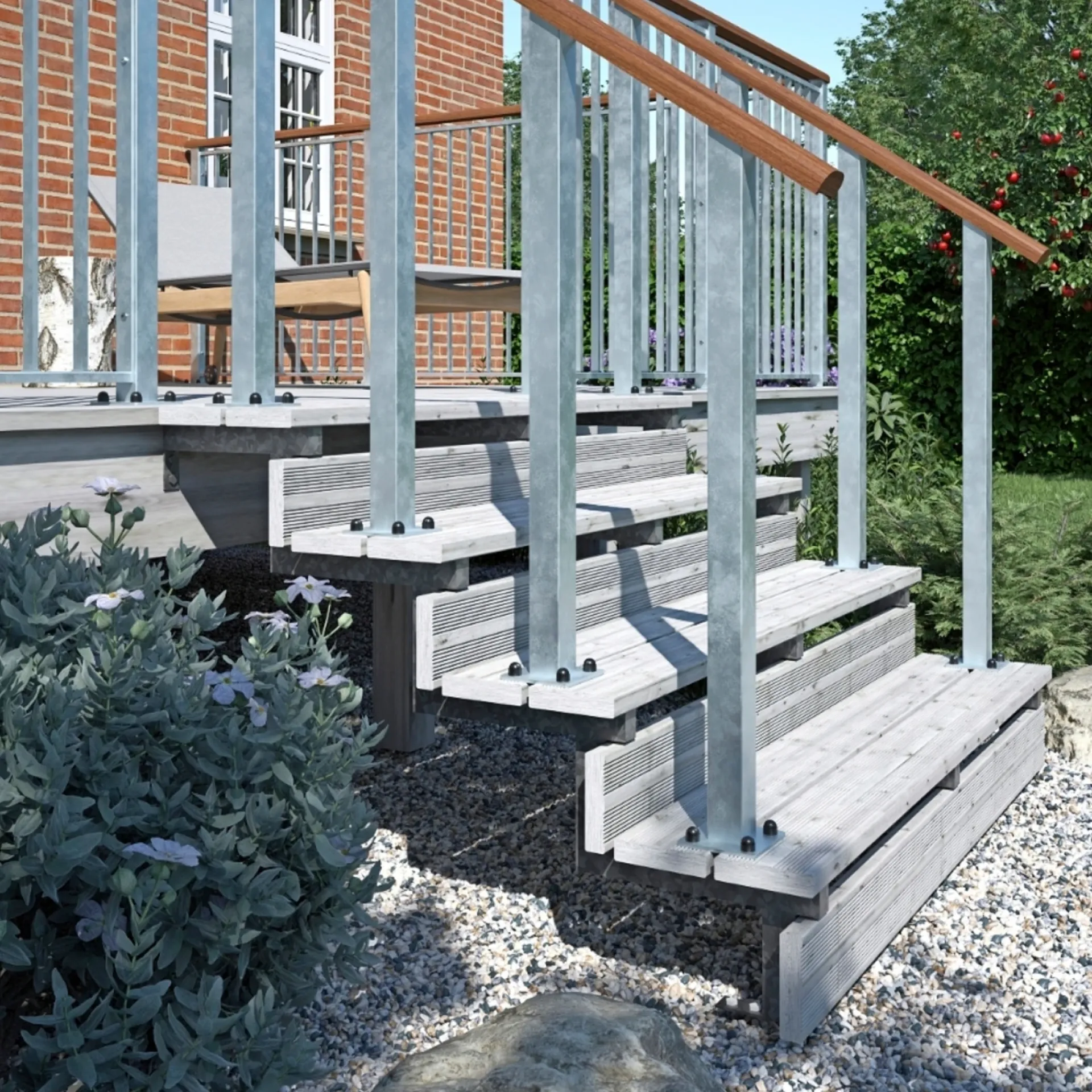 Hot Plus TERRASSETRAPPE 1200 X 710 MM