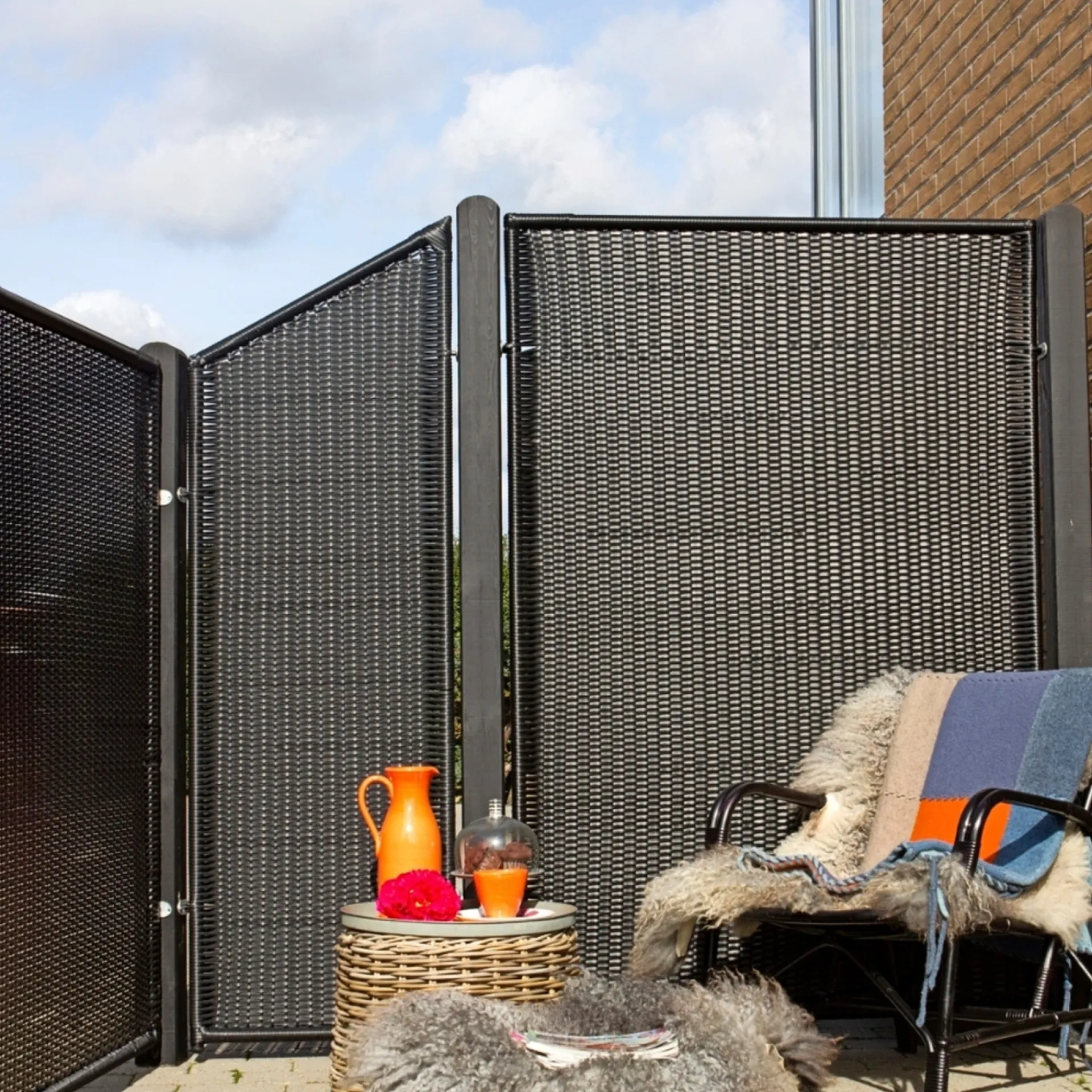 Best Plus TREND SKRÅELEMENT KUNSTOFHEGN POLYRATTAN 55 X 140 CM