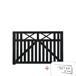 Clearance Plus VINESSE LÅGE FUNGICIDBEHANDLET OG GRUNDMALET SORT 150 X 98 CM
