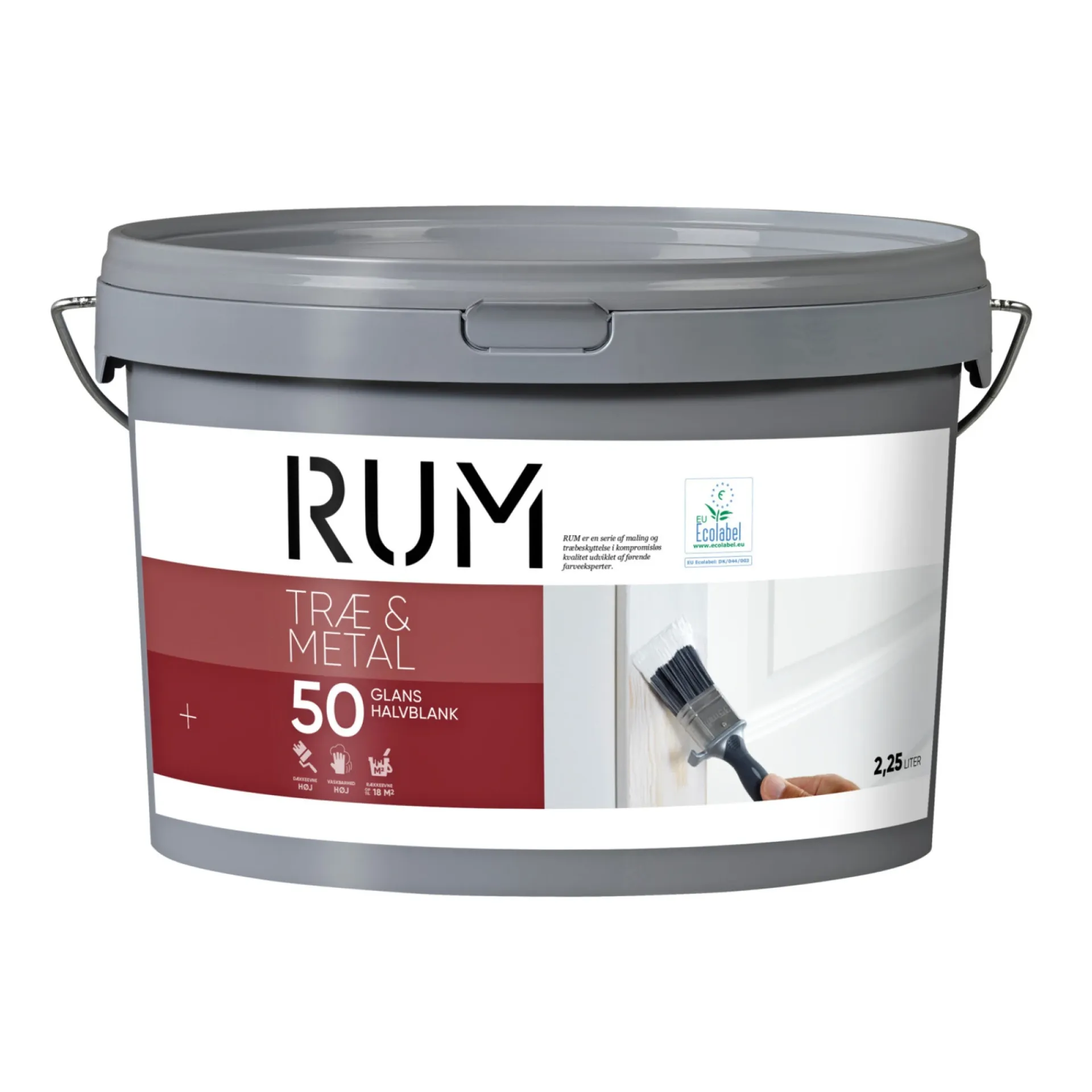 Outlet Rum 50 TRÆ- OG METALMALING 2,25 L HVID