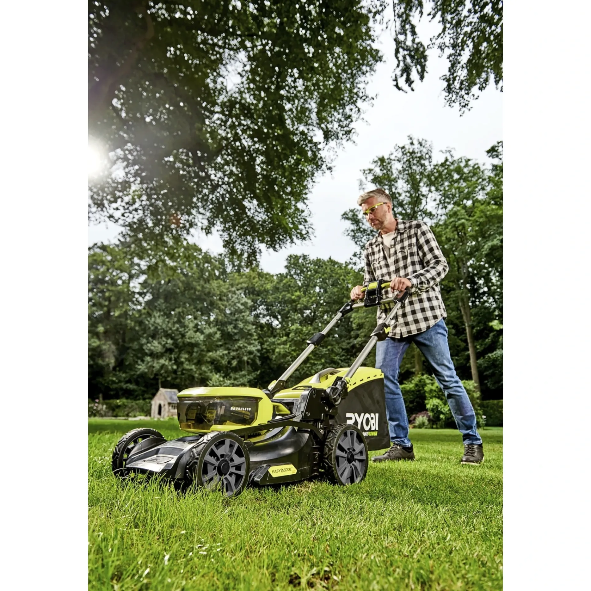 Hot Ryobi MAX POWER RY36LMX46A-240 PLÆNEKLIPPER AKKU 36V MED BATTERI OG LADER
