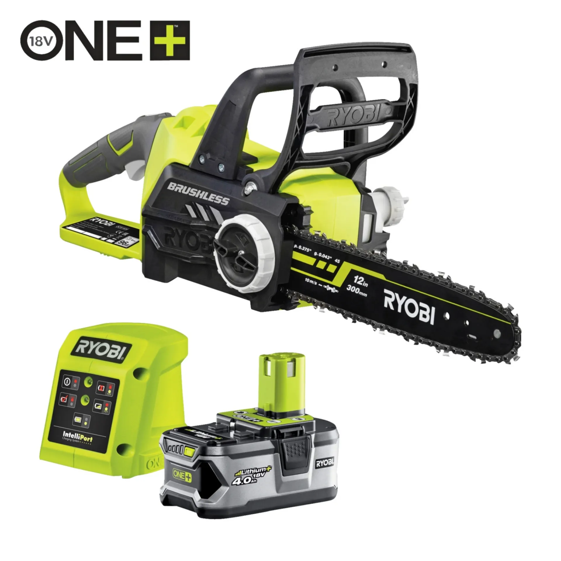 Best Ryobi ONE+ RCS1830-140B KÆDESAV AKKU 30 CM MED BATTERI OG LADER