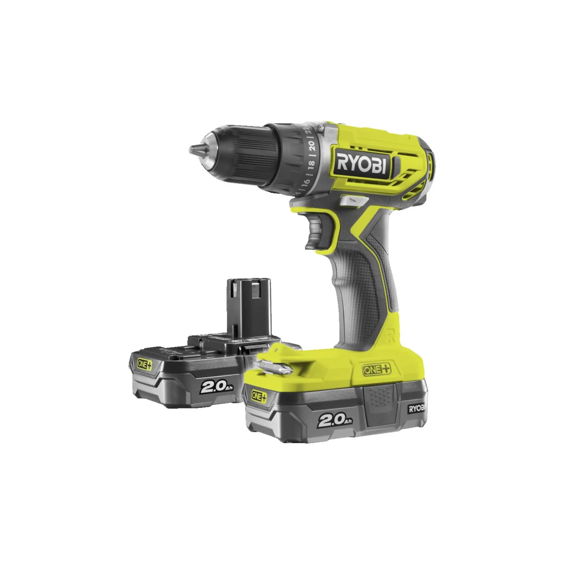 Online Ryobi ONE+ R18DD2-220S BORE-/SKRUEMASKINE AKKU MED BATTERI OG LADER