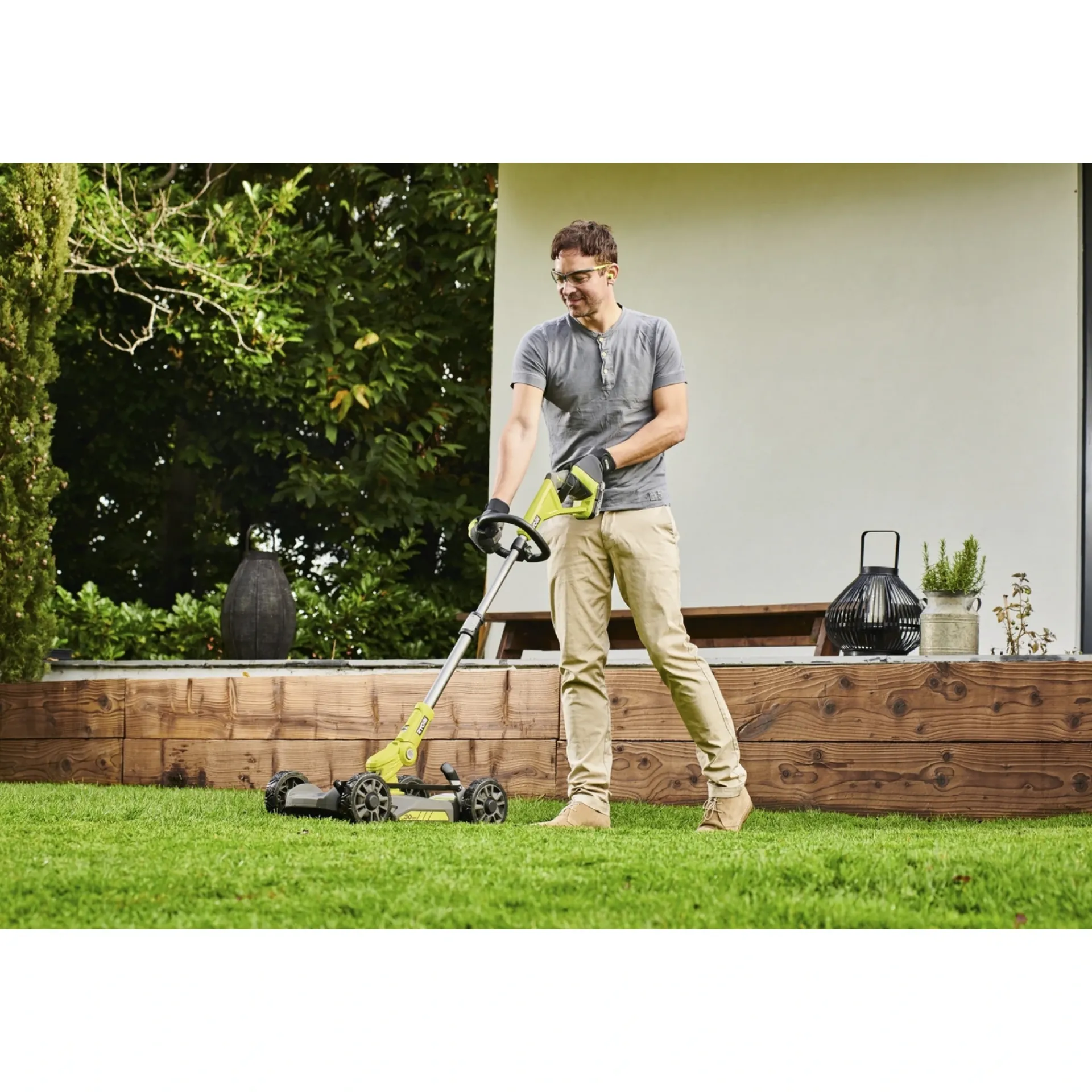 Hot Ryobi PLÆNEKLIPPER/ - TRIMMER AKKU 18V UDEN BATTERI OG LADER