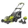 New Ryobi PLÆNEKLIPPER AKKU 18V MED BATTERI OG LADER