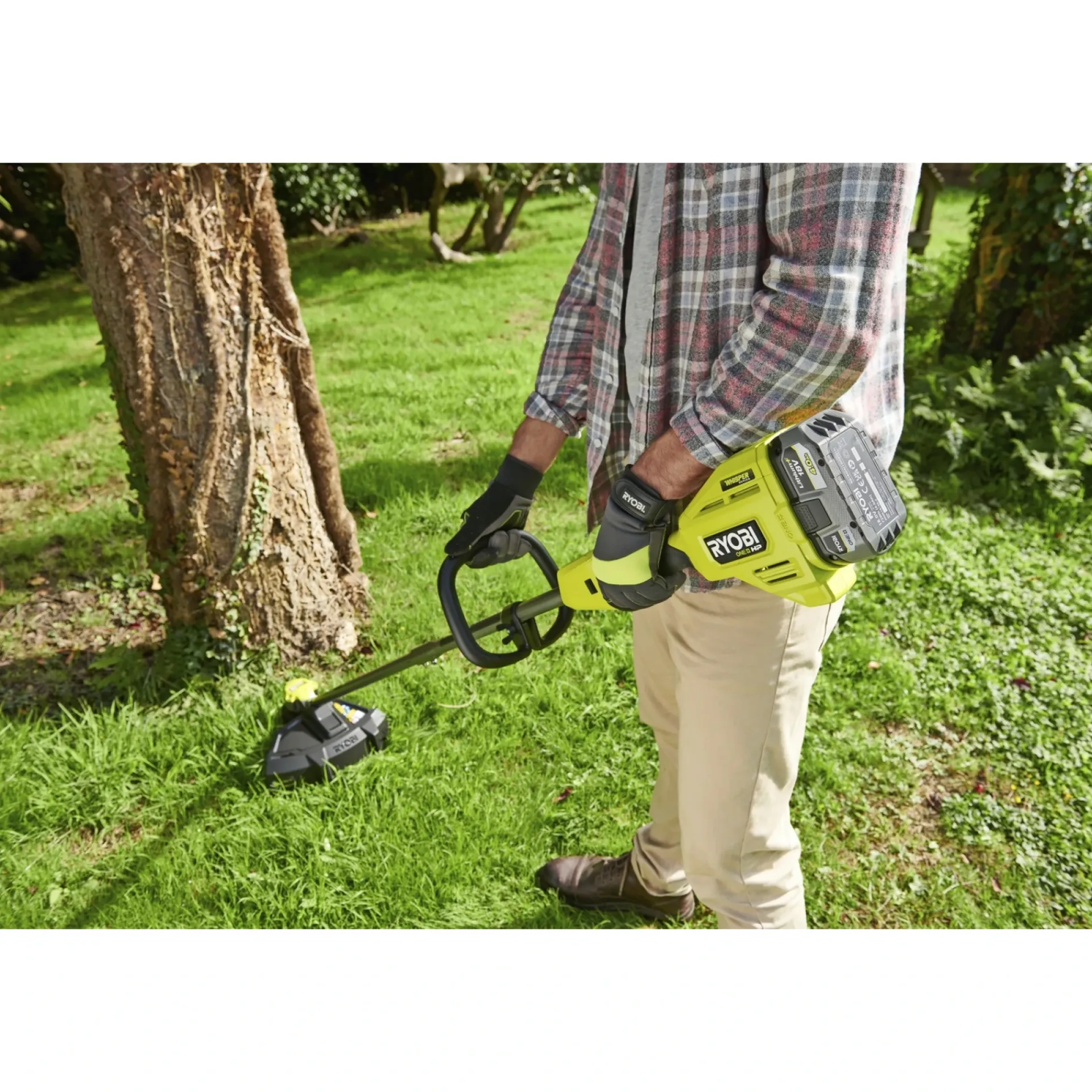 Outlet Ryobi RY18LTX38A-0 GRÆSTRIMMER 38 CM 18V UDEN BATTERI OG LADER
