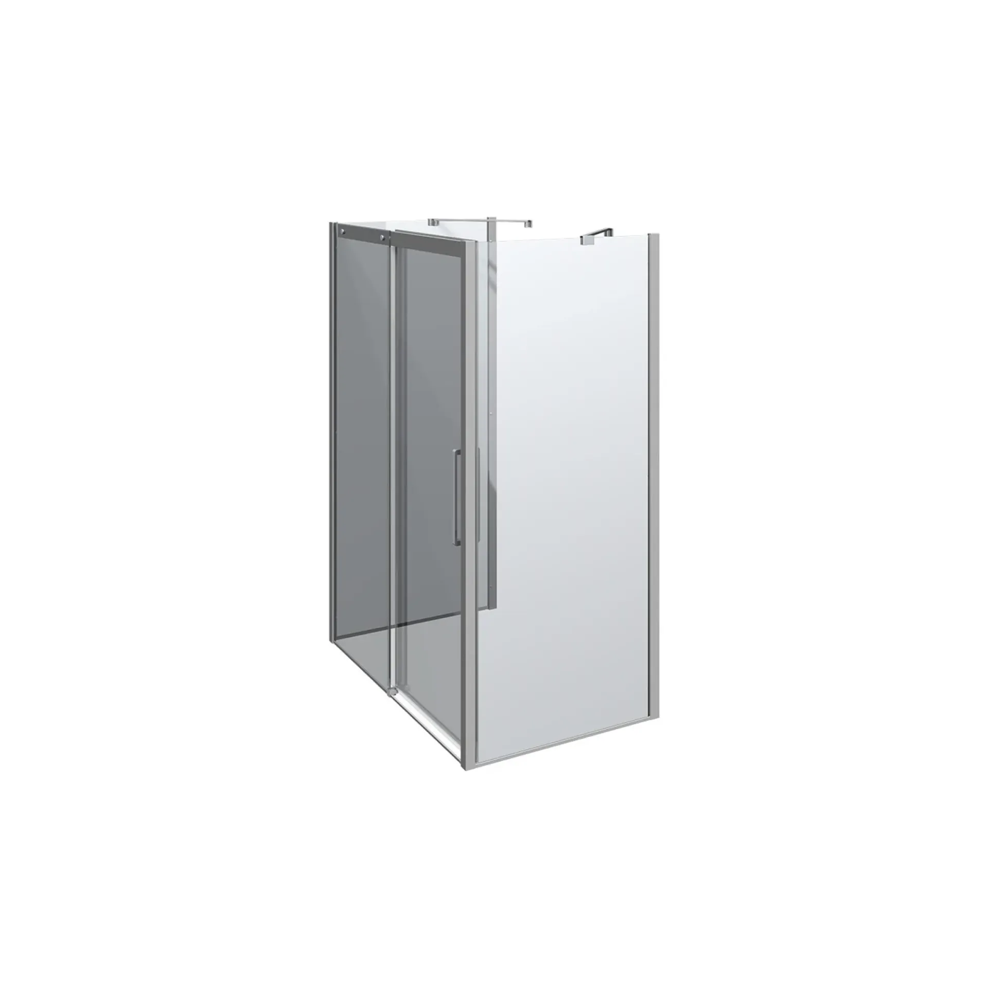 Outlet Scanbad CLASSIC SKYDEDØR KROM/KLAR 140 X 200 X 90 CM